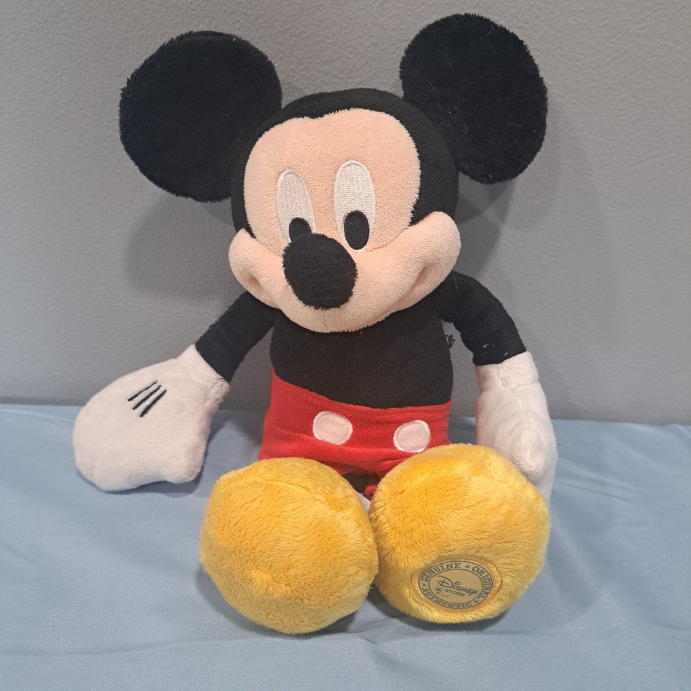 Disney Store 13" Mickey Mouse Plush Stuffed Animal Classic Disneyana Collectible